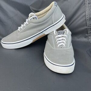 Sperry Top Sider Halyard Sneakers Men's Sz 10 Gray  Casual Preppy Boating